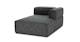 Quadra Carbon Gray Right Chaise Module - Gallery View 3 of 7.