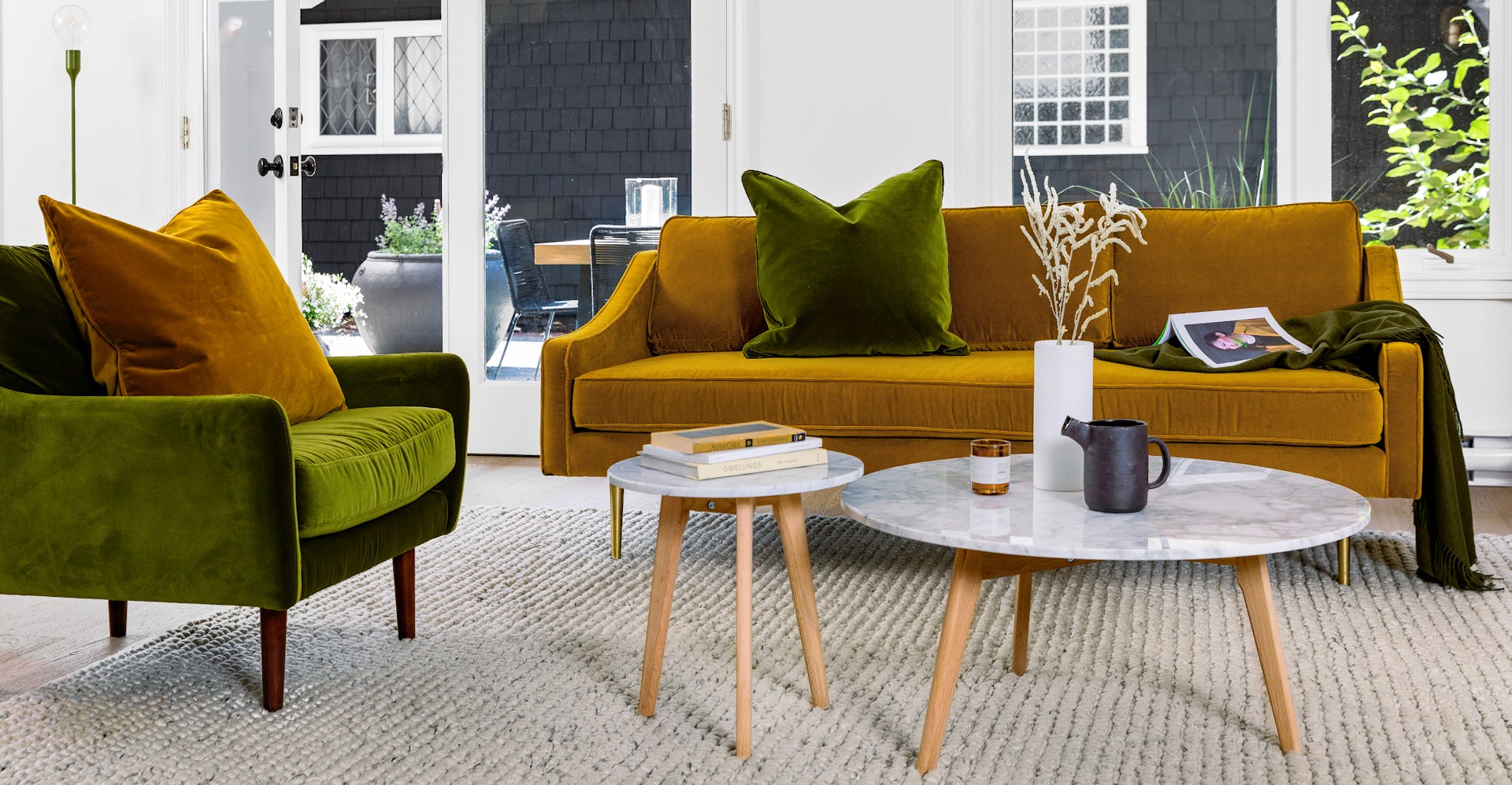 Yarrow Gold Mirage 3 Seater Velvet Sofa Article