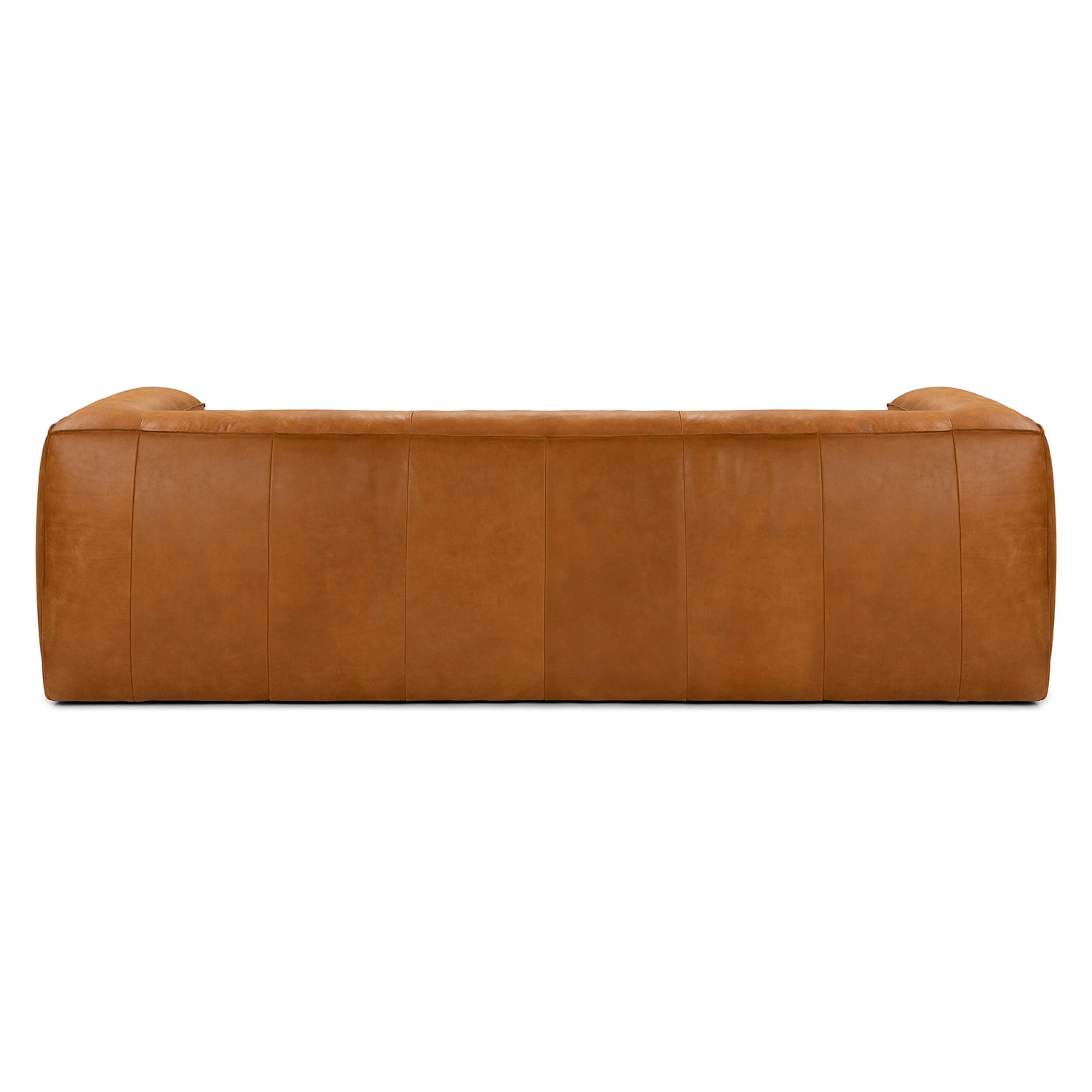 Cigar 92" Leather Sofa in Rawhide Tan