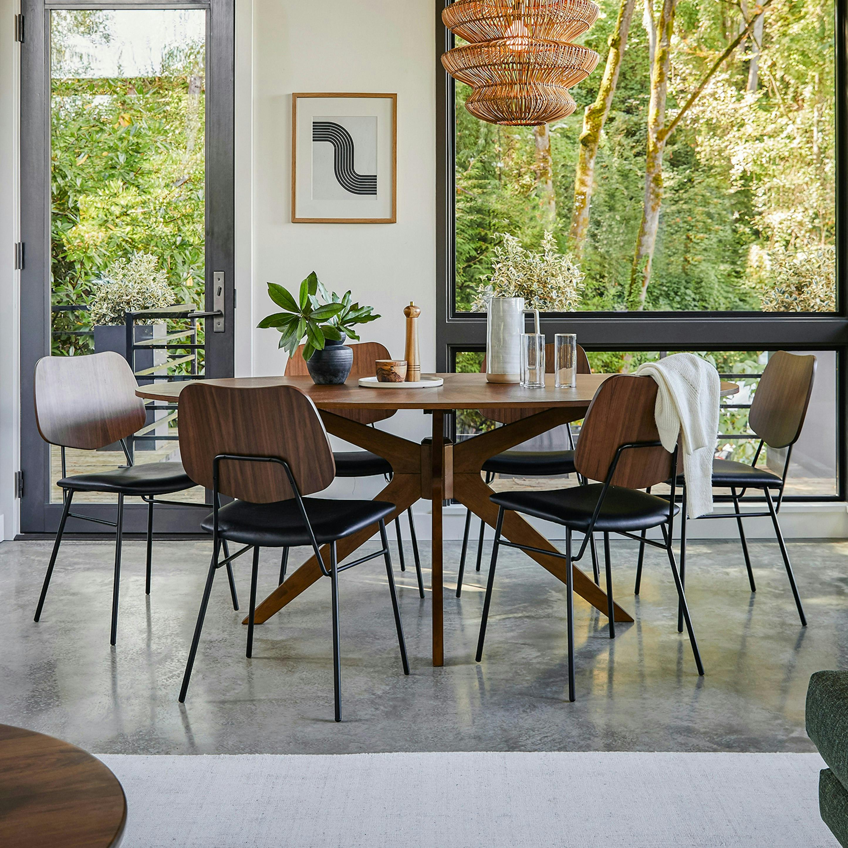 Conan Walnut Oval Dining Table for 6 | Article