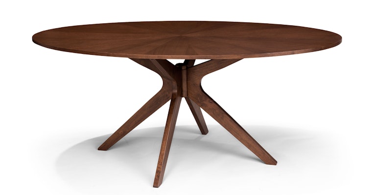 Conan Walnut Oval Dining Table - Primary View 1 of 9 (Open Fullscreen View).