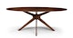 Conan Walnut Oval Dining Table - Gallery View 4 of 9.