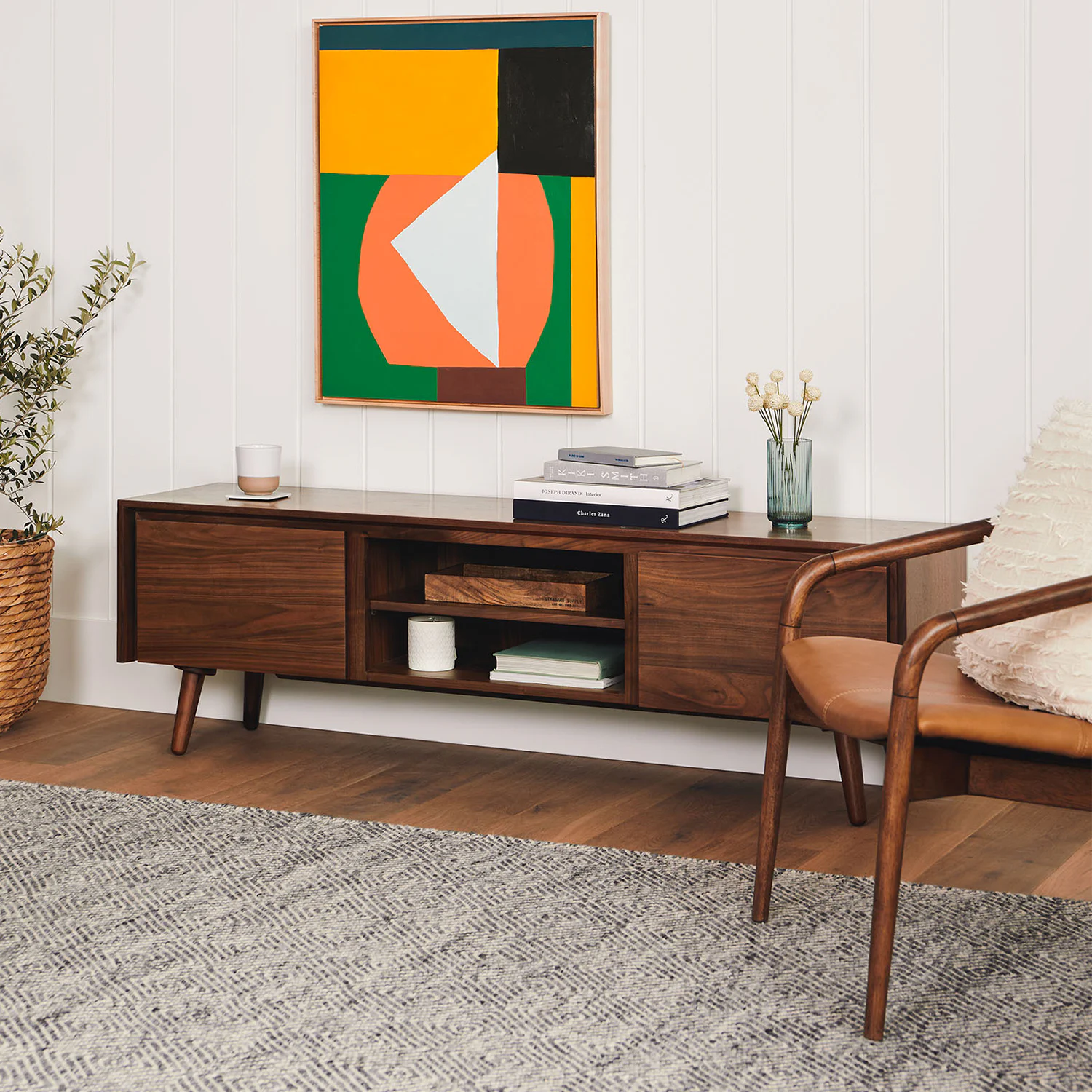 Seno 63" Low Media Unit - Walnut