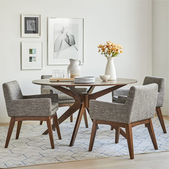 Conan Round Walnut Dining Table for 4 | Article