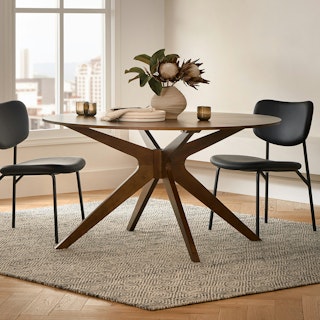 Conan 54" Round Dining Table - Walnut