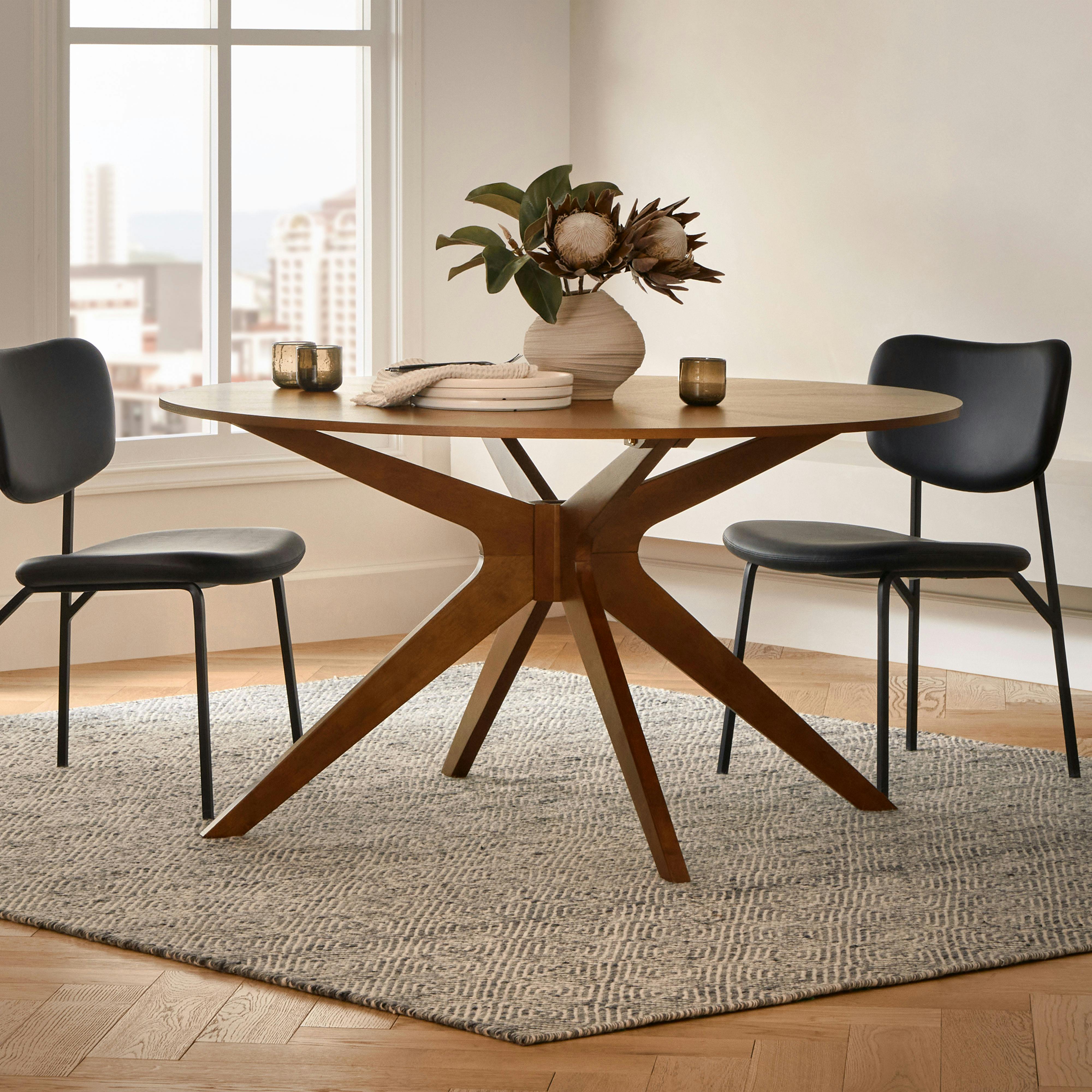 Conan Round Walnut Dining Table for 4 | Article