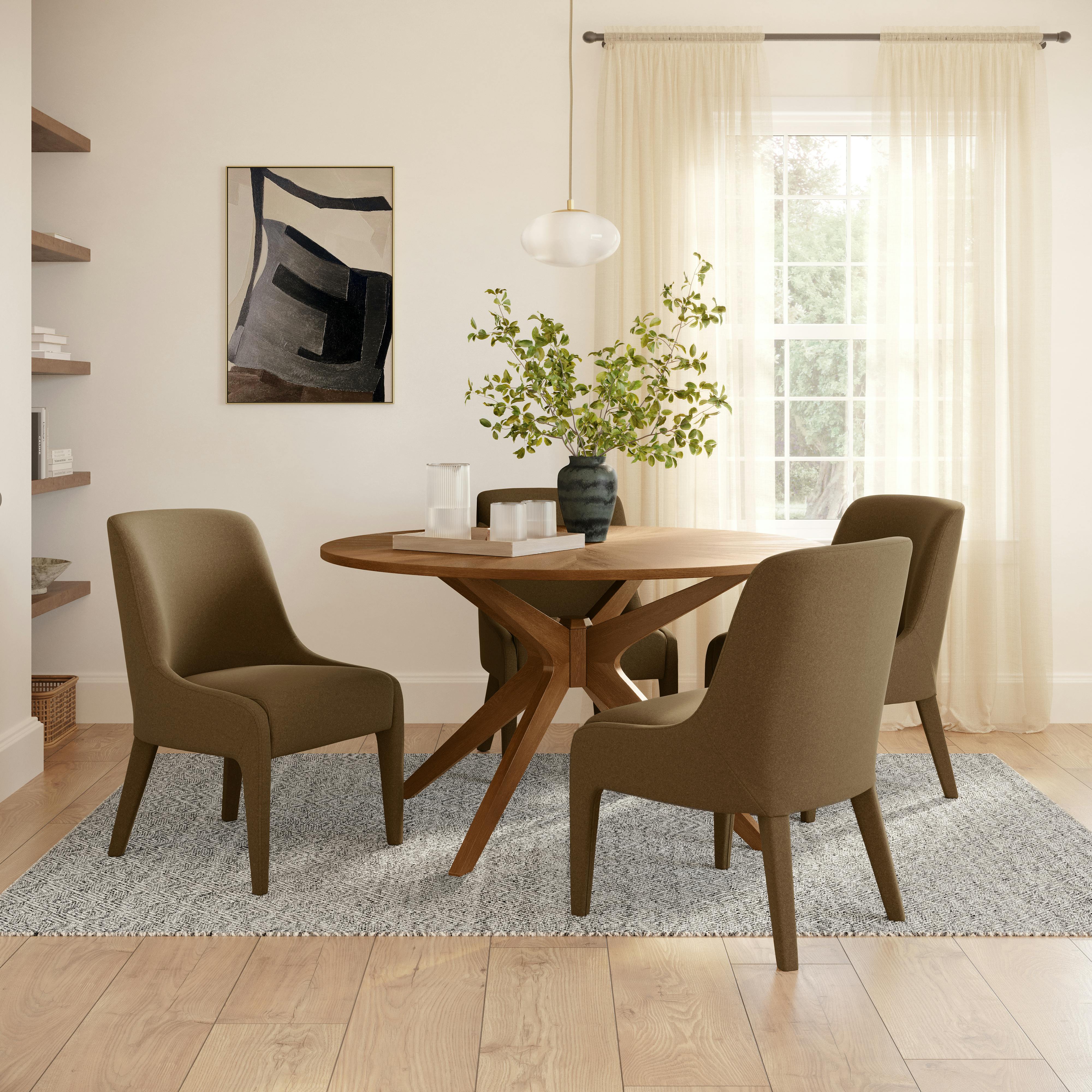 Conan Round Walnut Dining Table for 4 | Article