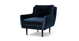 Cascadia Blue and Walnut Matrix Velvet Lounge Chair | Article