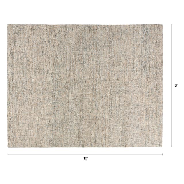 8x10 Pebble Sand Handmade Wool Area Rug Loopi Article
