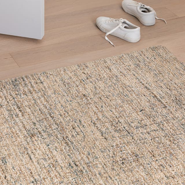 8x10 Pebble Sand Handmade Wool Area Rug Loopi Article