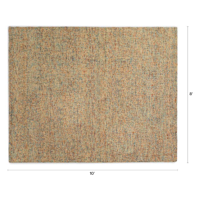 8x10 Maple Rust Handmade Wool Area Rug Loopi Article