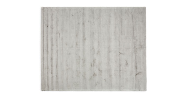 8x10 Dove Gray Rectangular Handmade, Dark Grey Area Rug 8×10
