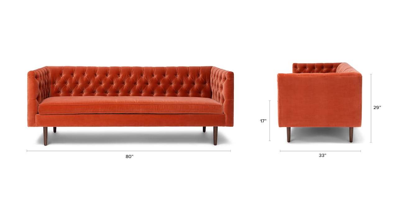 Chester Persimmon Orange Sofa