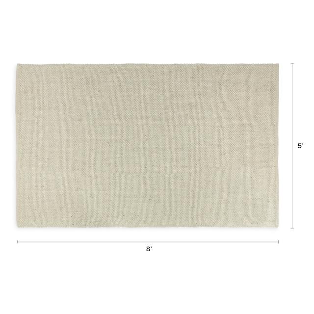 5'x8' Vanilla Ivory Handmade Fabric Area Rug | Texa | Article