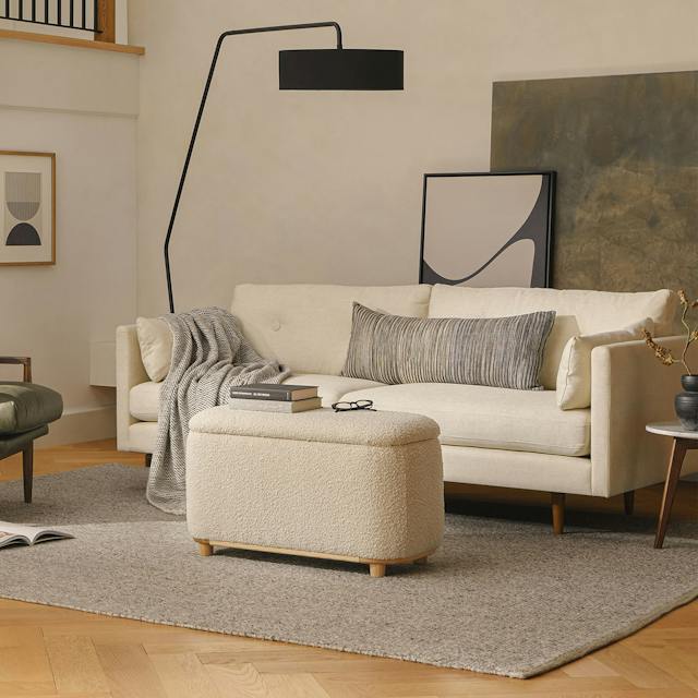 8'x10' Fog Gray Handmade Fabric Area Rug | Texa | Article