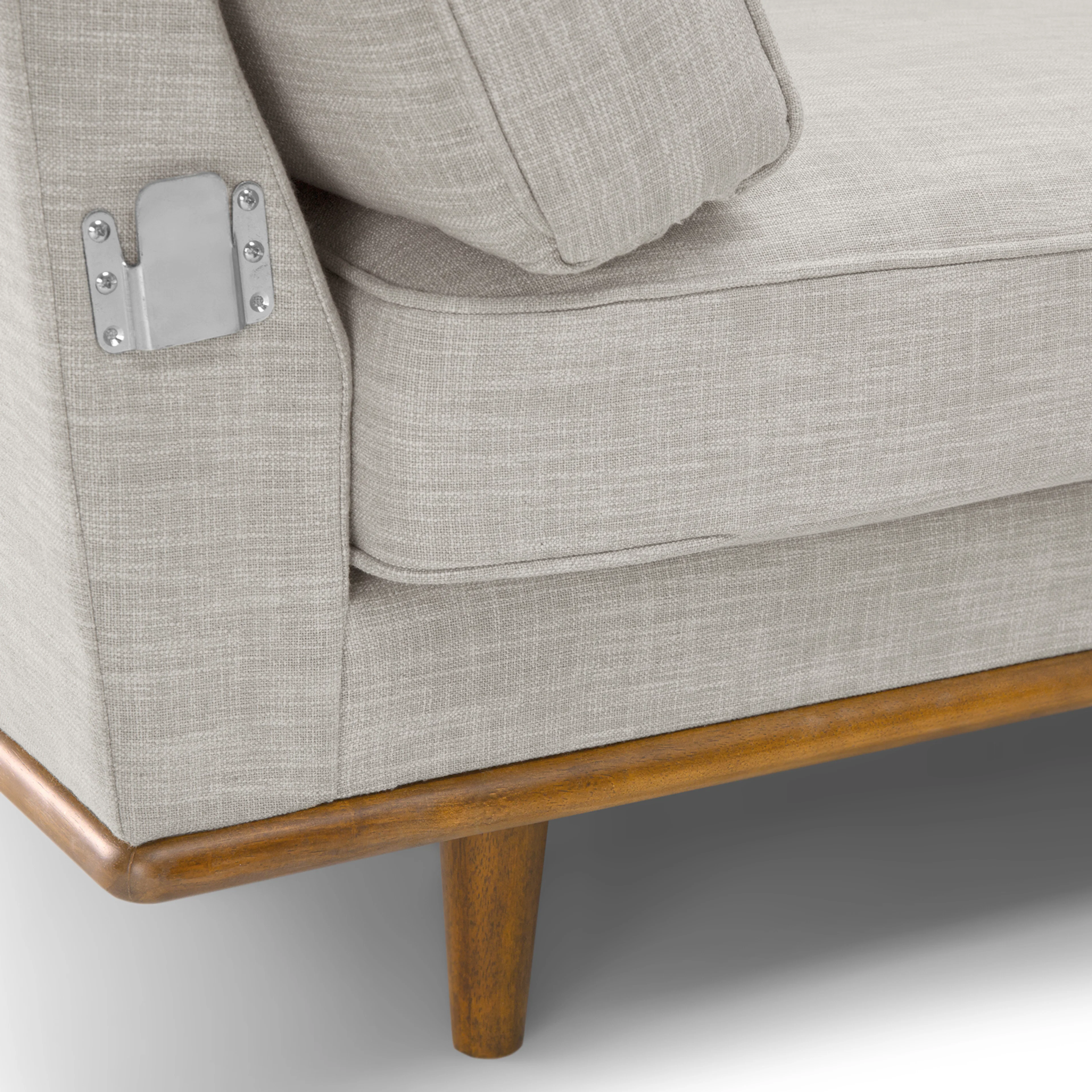 Timber 93" Corner Sectional Sofa - Rain Cloud Gray