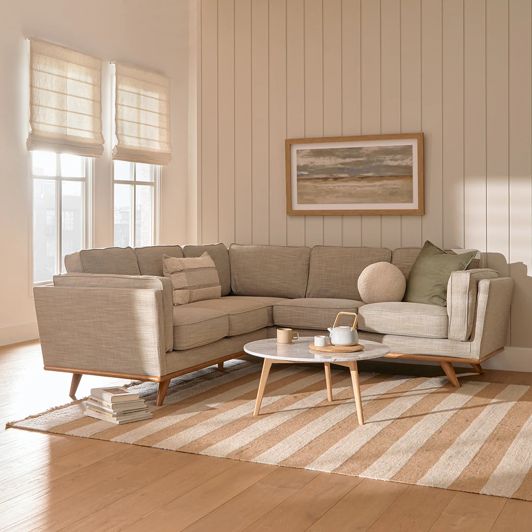 Timber 93" Corner Sectional Sofa - Rain Cloud Gray