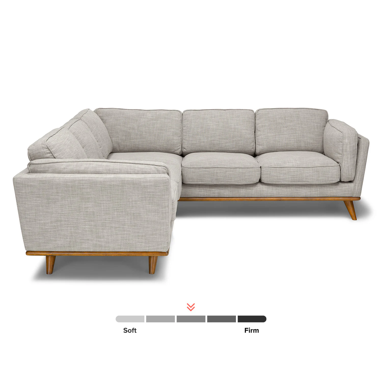 Timber 93" Corner Sectional Sofa - Rain Cloud Gray