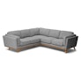 Timber 93" Corner Sectional - Pebble Gray
