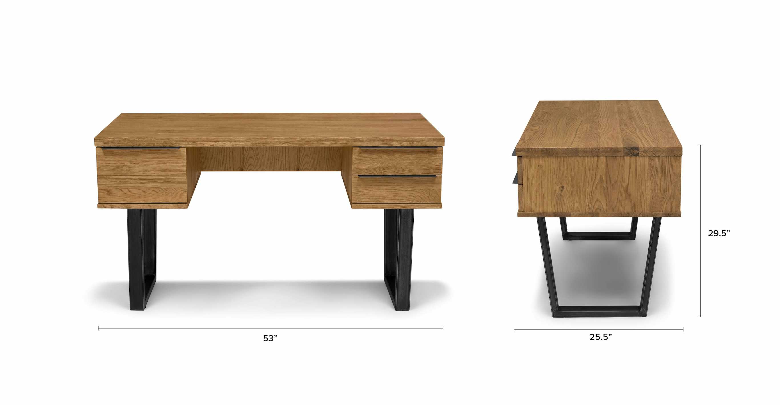Taiga Oak Desk Desks Article Modern, MidCentury and Scandinavian Furniture