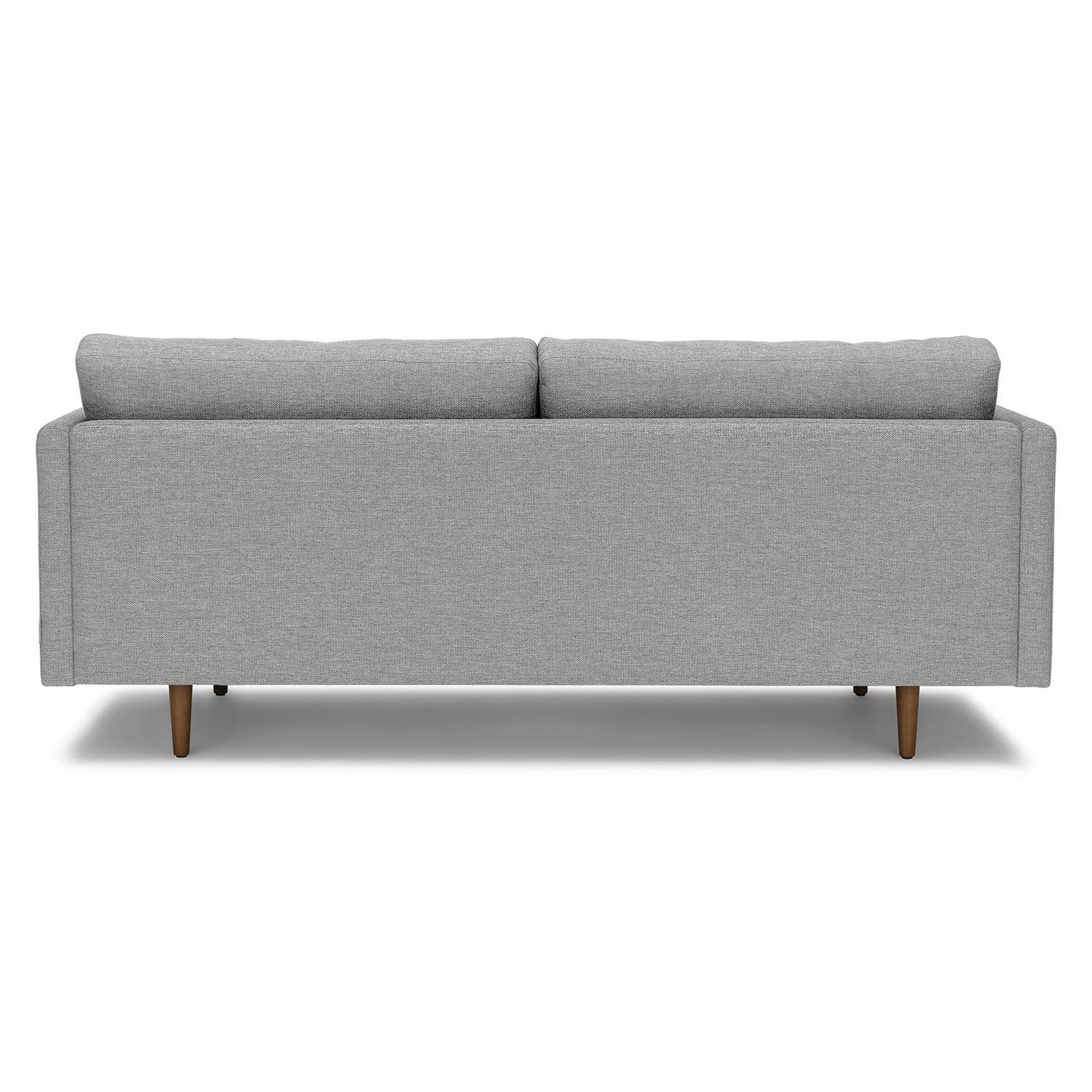 Anton Walnut & Winter Gray Fabric 2.5 Seater Sofa | Article