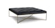 Tablet Charme Black Square Ottoman - Gallery View 3 of 9.