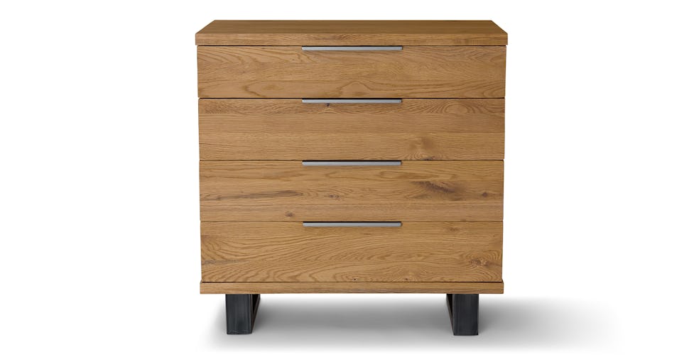 Rustic Oak Taiga 6 Drawer Low Double Wooden Dresser Article