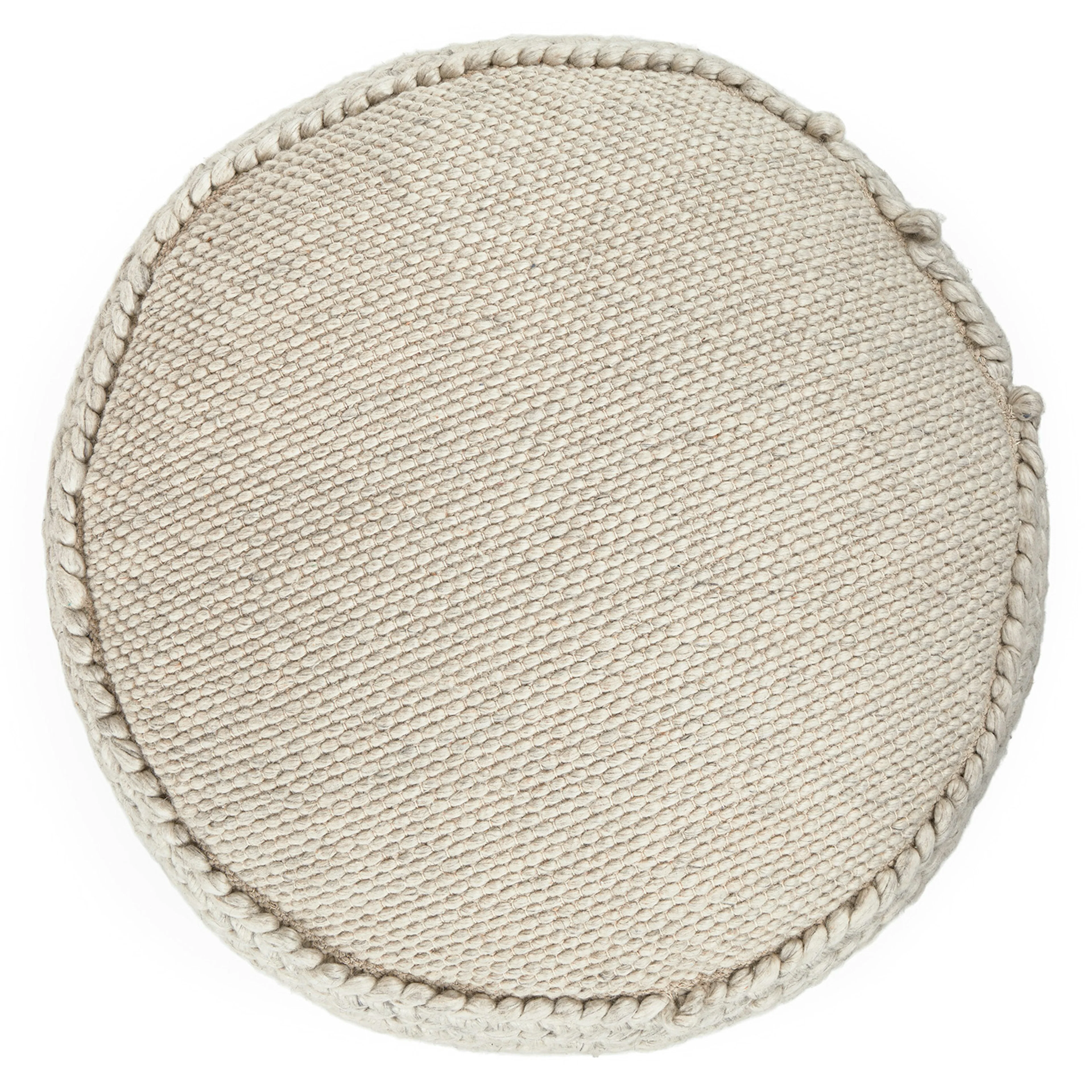 Hira 30" Pouf - Natural Ivory