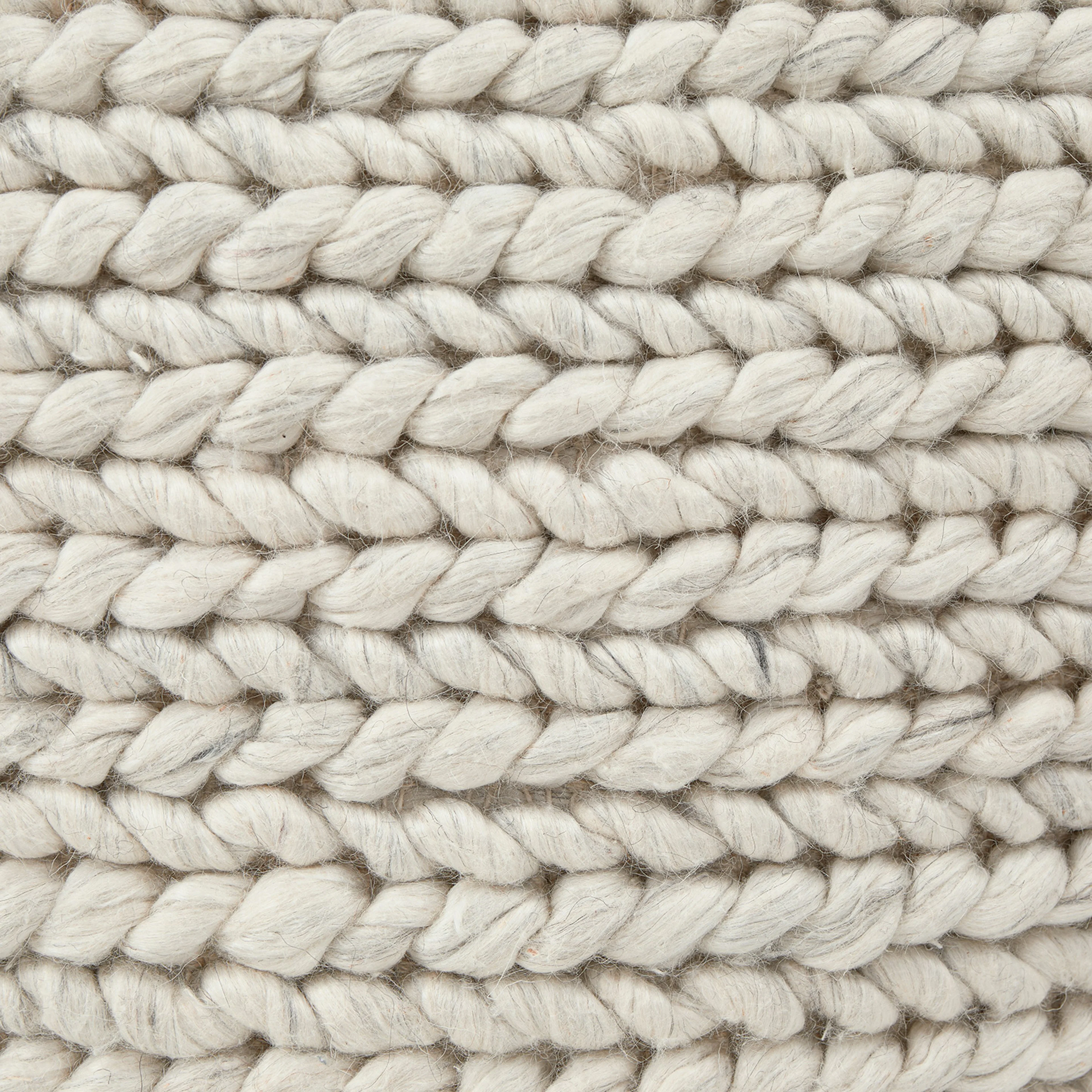 Hira 30" Pouf - Natural Ivory