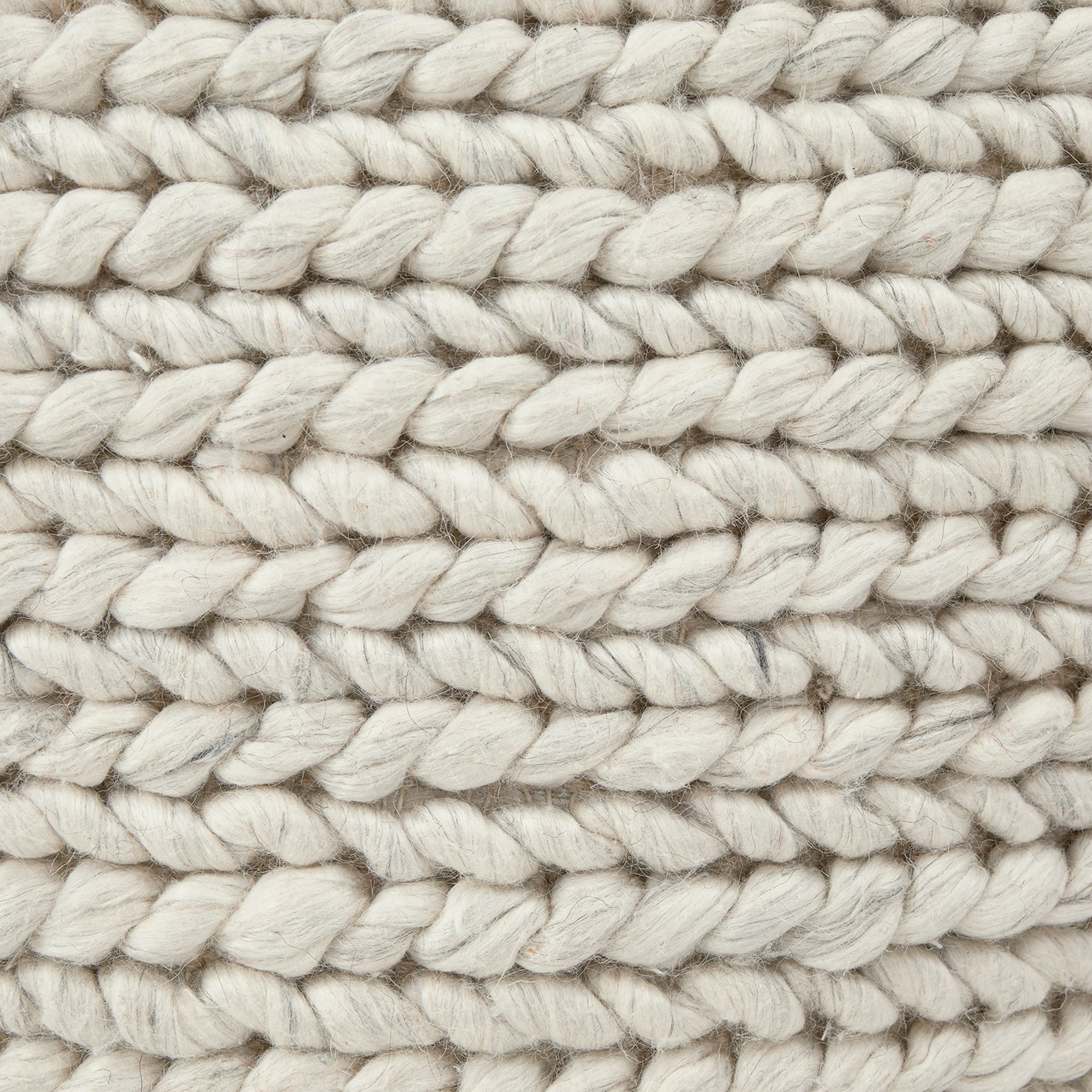 Hira 30" Pouf - Natural Ivory