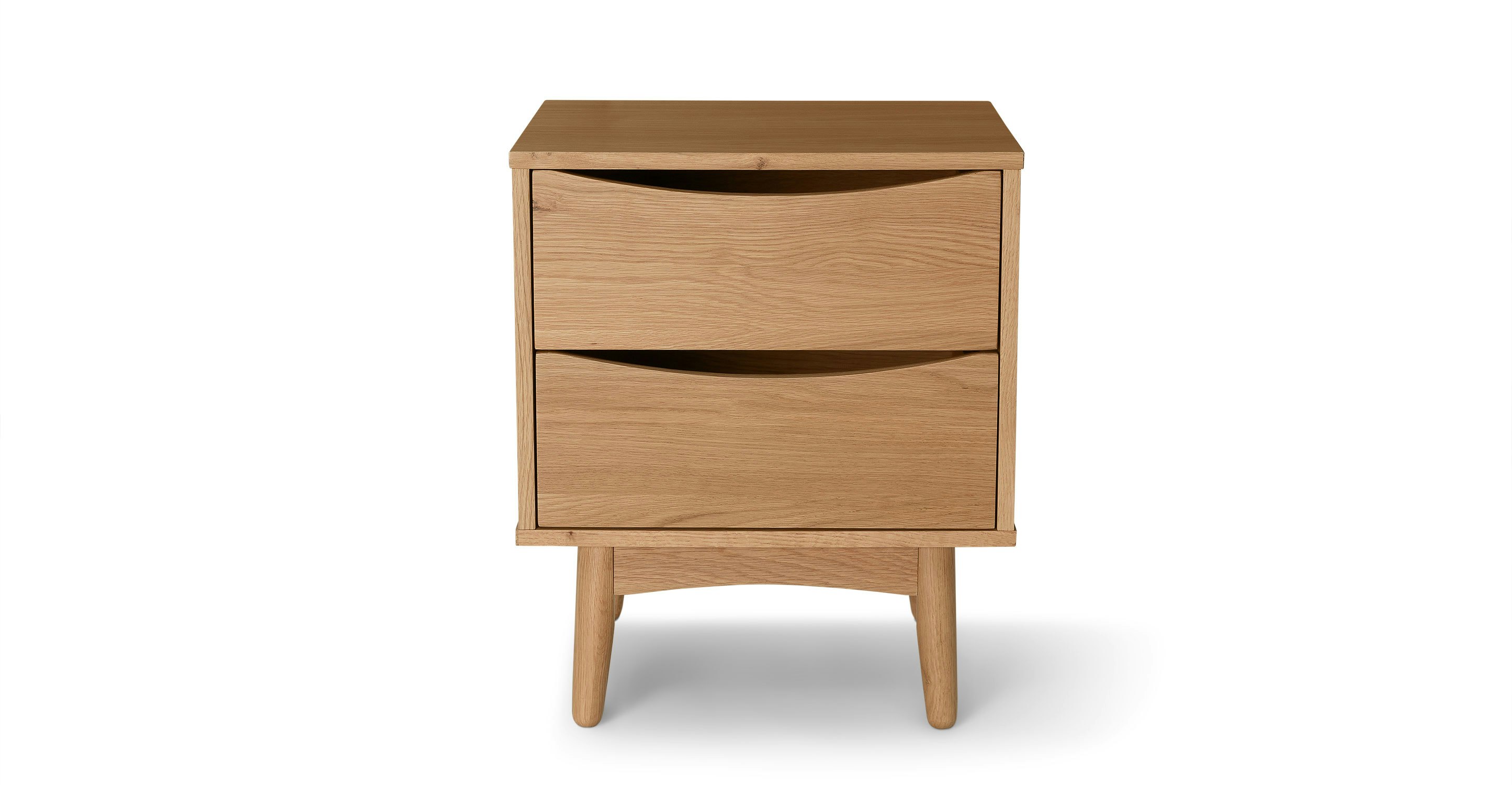 Culla Oak 2 Drawer Nightstand Article