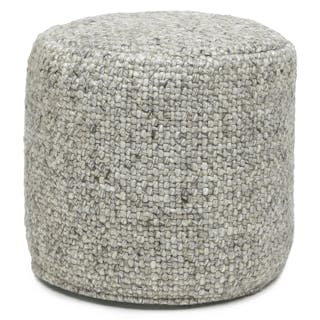 Texa 16" Pouf - Fog Gray